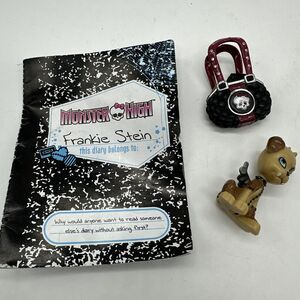 Monster High Frankie Stein First Wave 2008 Accessories Lot Purse Journal Watzit